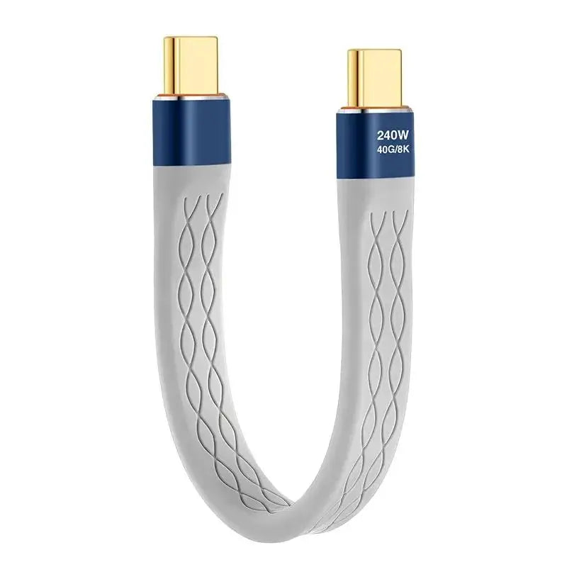 USB4.0 Data Cable 40Gbps USB C to Type C Short Cable PD 240W Gen3 8K@60Hz Cabel for Samsung Xiaomi Thunderbolt 3 Power Bank Cord Zpaxo 13cm