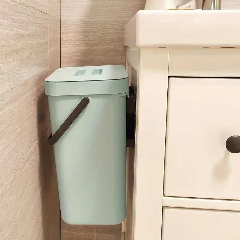Kitchen Waste Bin Small Compost Household Countertop Container Lid Zpaxo