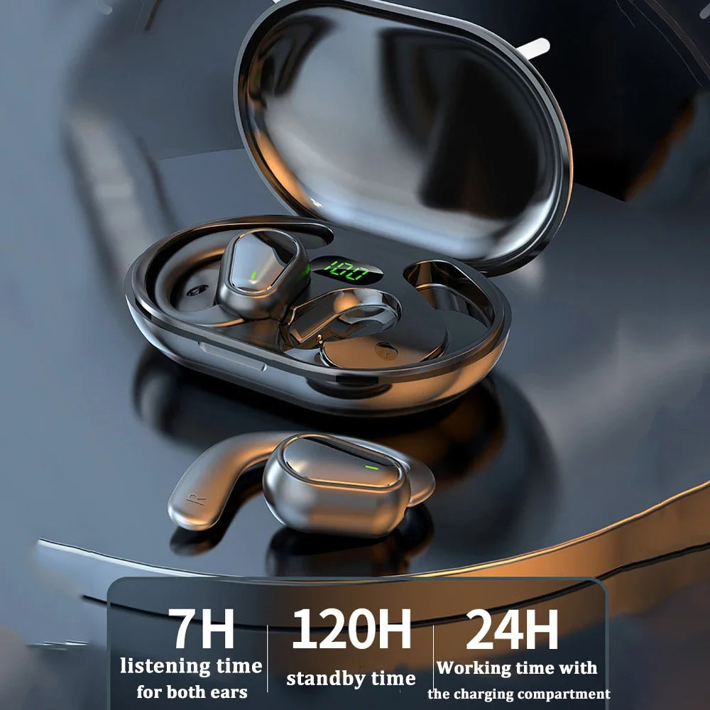 Bluetooth 5 3 Headphones Ear Hook Earphones Wireless Hifi Stereo Zpaxo