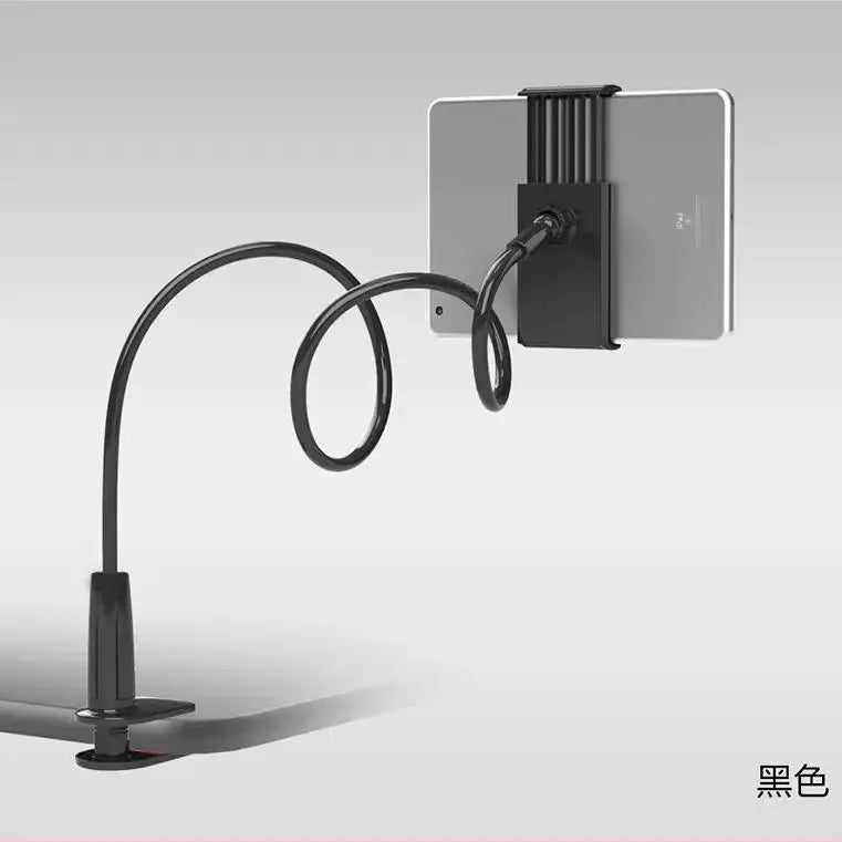 Tablet Holder Stand Holder With Grip Flexible Long Arm Gooseneck Tablet Lazy Bracket Bed Mount Clamp For iPad iPhone Accessories Zpaxo Black