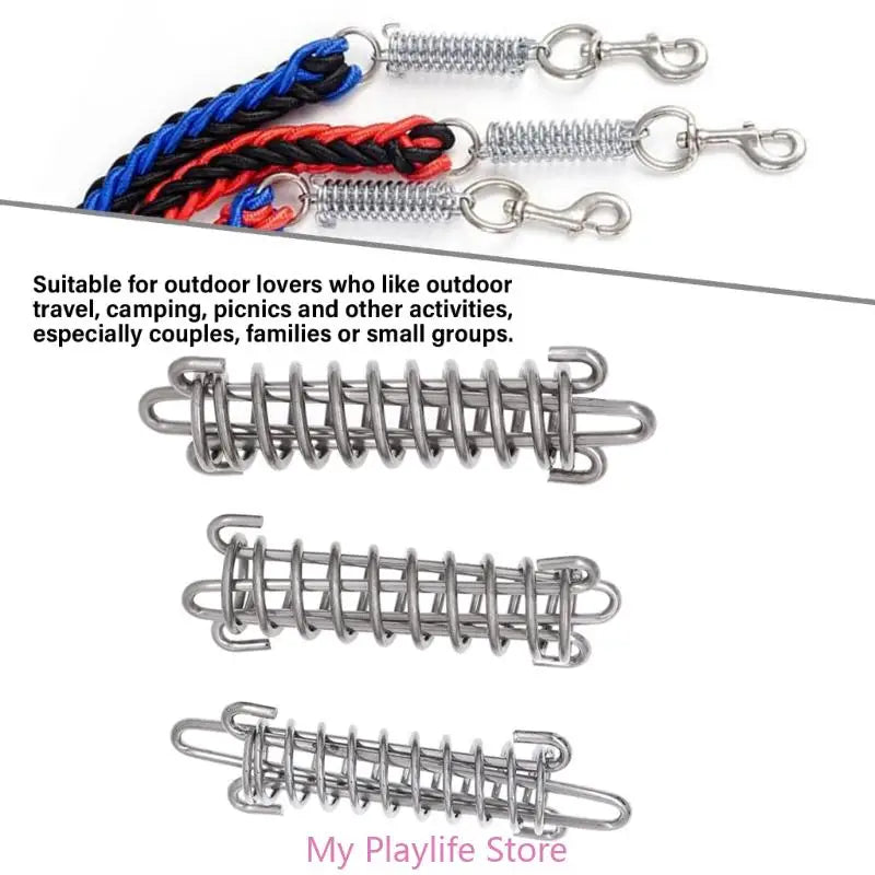 1pc Heavy Duty Tension Springs Dog Collars Compression Spring Stainless Steel Pet Leash Shock Absorption Buffer Springs Zpaxo