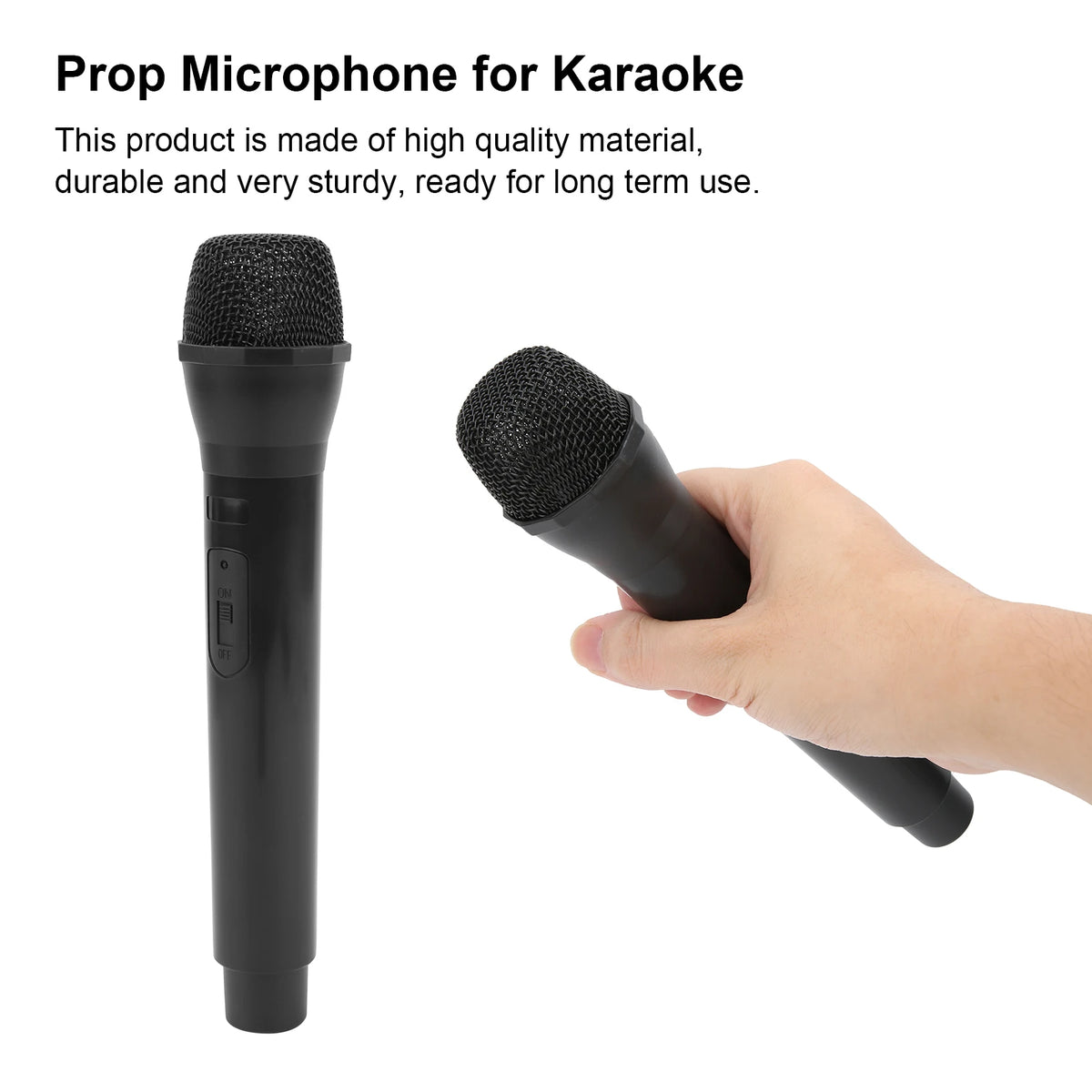 Plastic Prop Mic Microphone Realistic Karaoke Dance Shows Practice Zpaxo