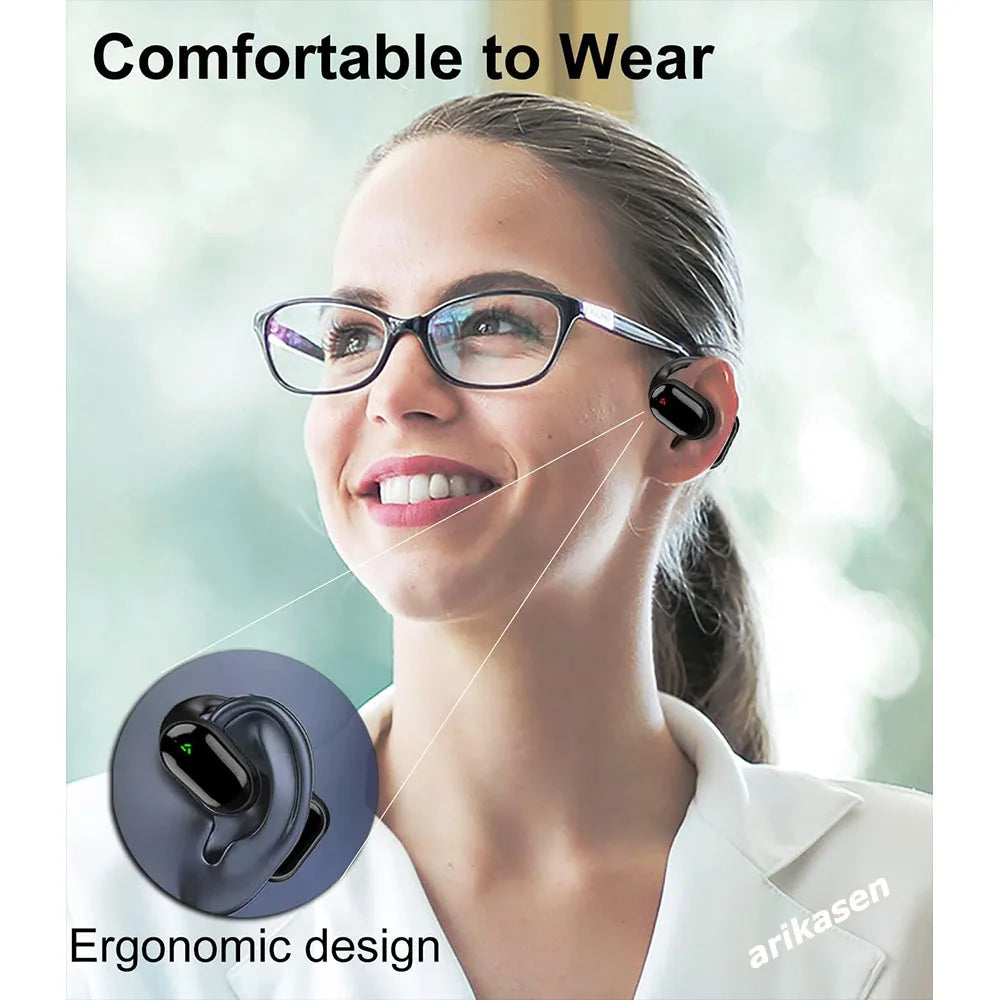 TWS Wireless Bluetooth Headphones Open Ear Earbuds Charging Case LED Zpaxo