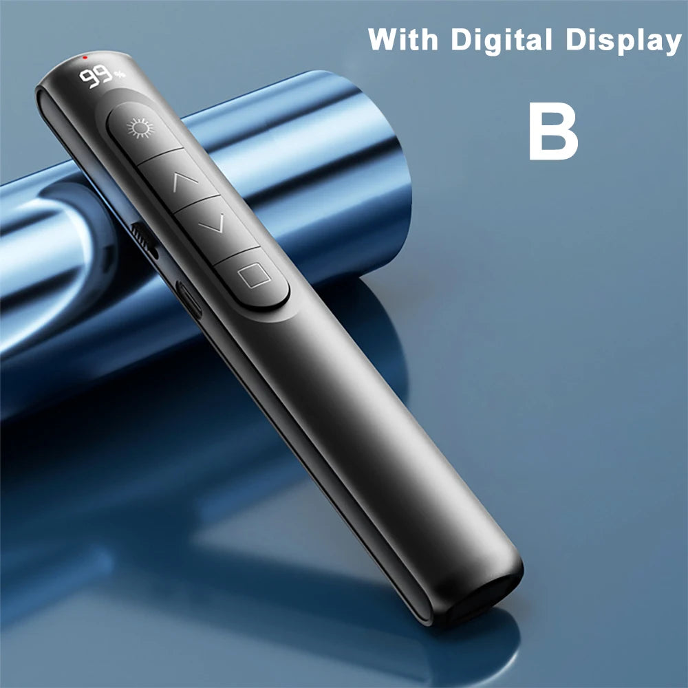 Wireless Presenter Remote Control USB Projector Page Turning Pen For PPT Powerpoint Presentation Pointer Slide Advancer Zpaxo Digital Display B