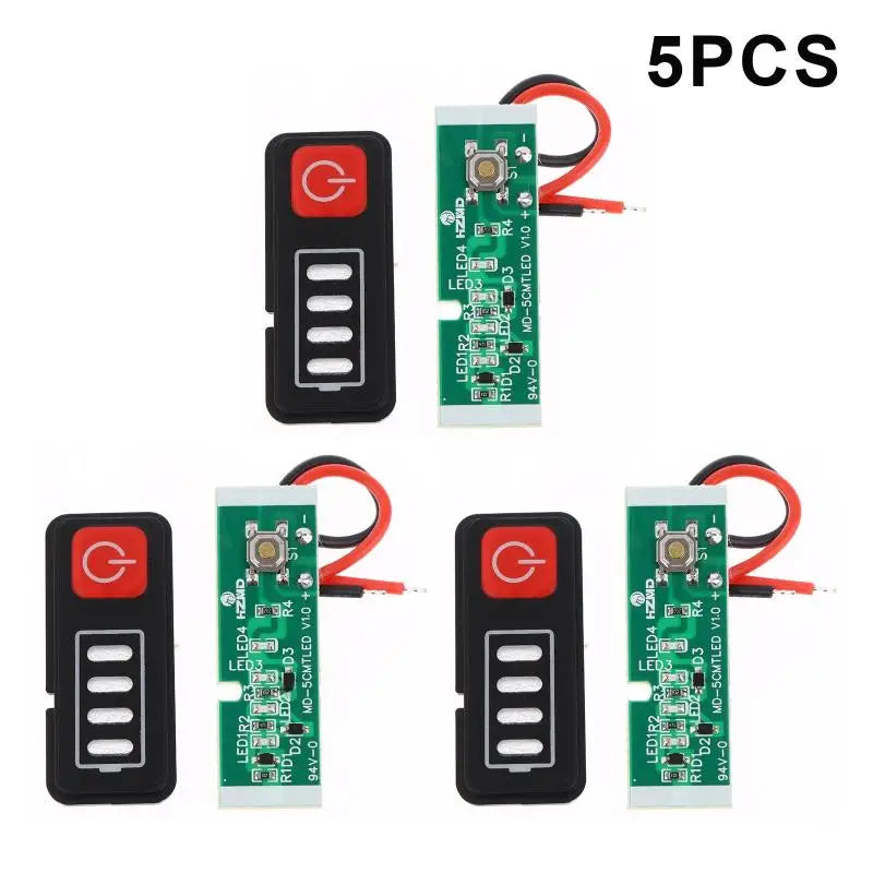 1 3 5S 18V 21V Li-battery Display Power Board LED Electric Drill Zpaxo 5Pcs