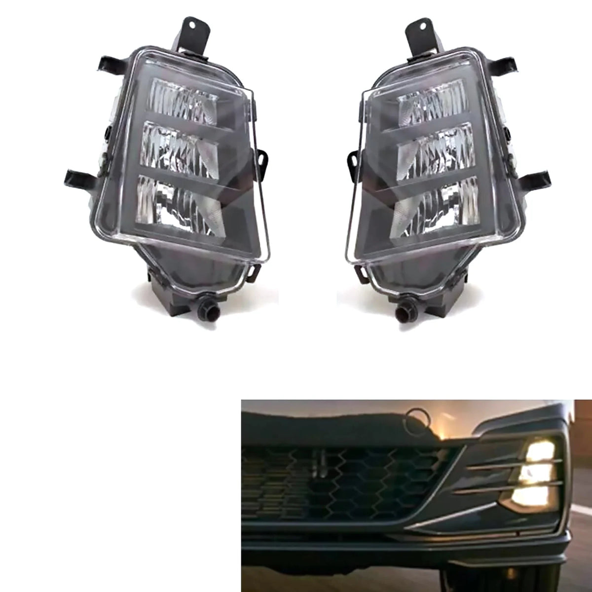1Pair Vehicle Front Fog Light Driving LED Lamp 5GG941699 5GG941700 VW Zpaxo