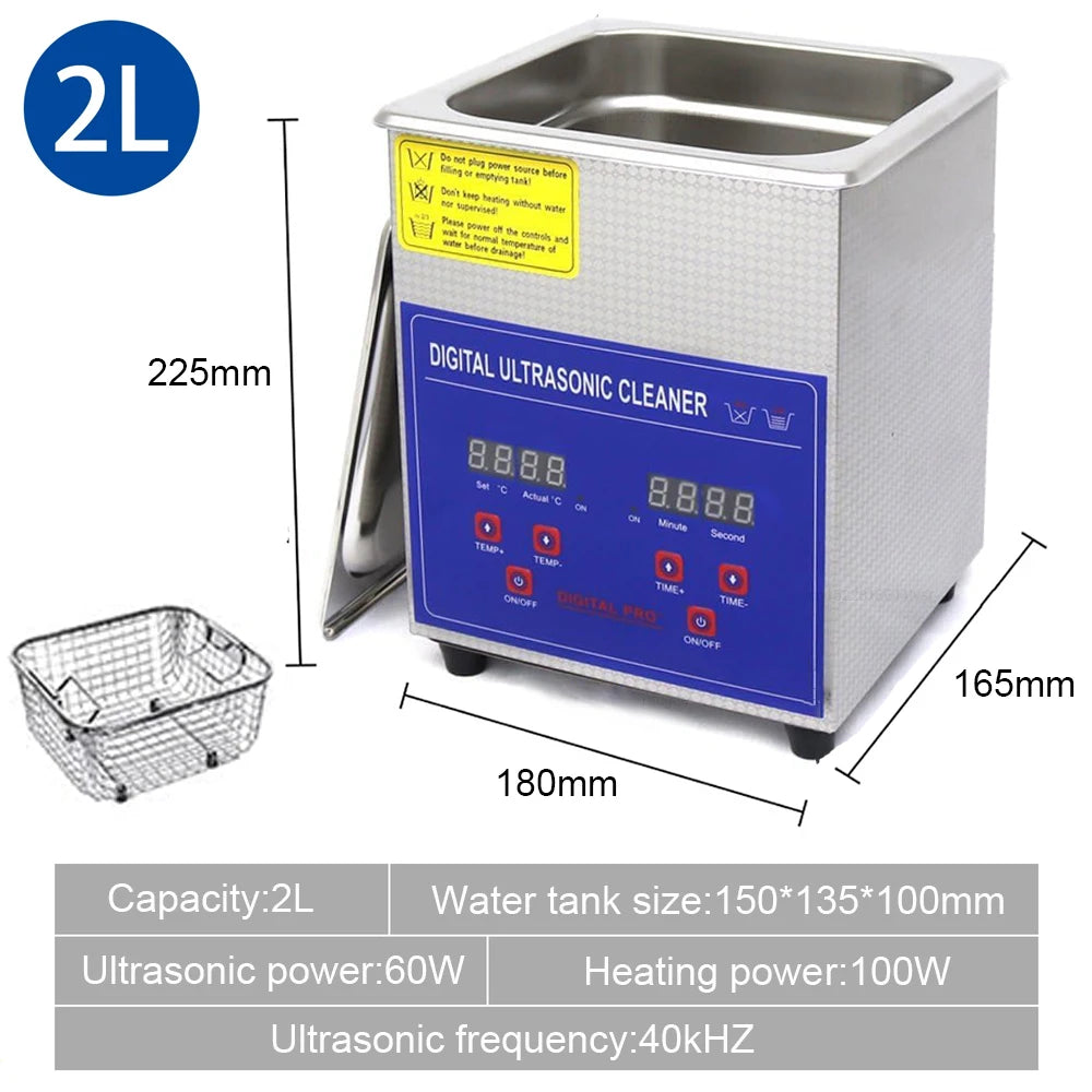 Ultrasonic Cleaner Heated Portable Lave-dishes Washing Machine Zpaxo 2L EU