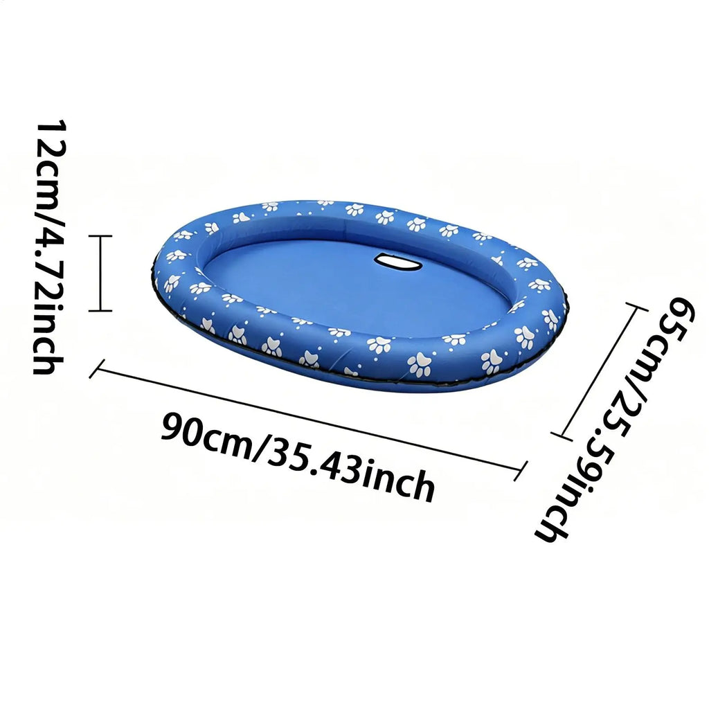Dog Pool Float Waterproof Portable Foldable Swimming Soft Cooling Pet Zpaxo