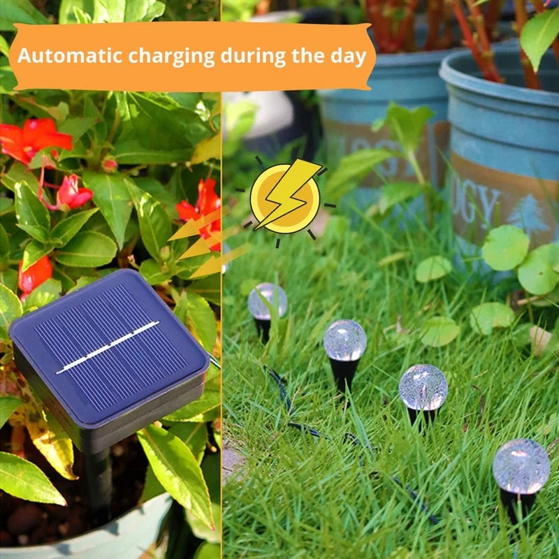 Solar Garden Light String Christmas Decoration Lights Waterproof RGB Zpaxo