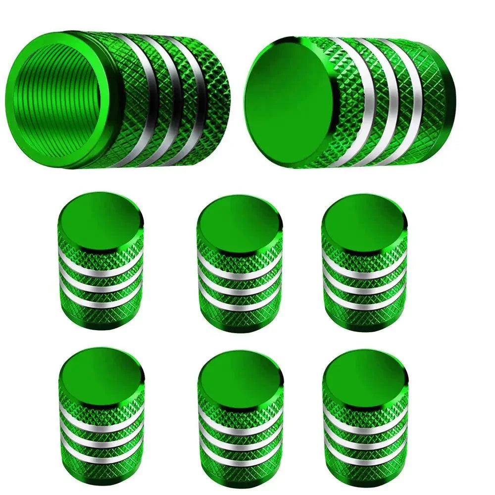 Dust Covers Stem Air Valve Caps Colorful Proof Theftproof Tire Nipple Zpaxo green
