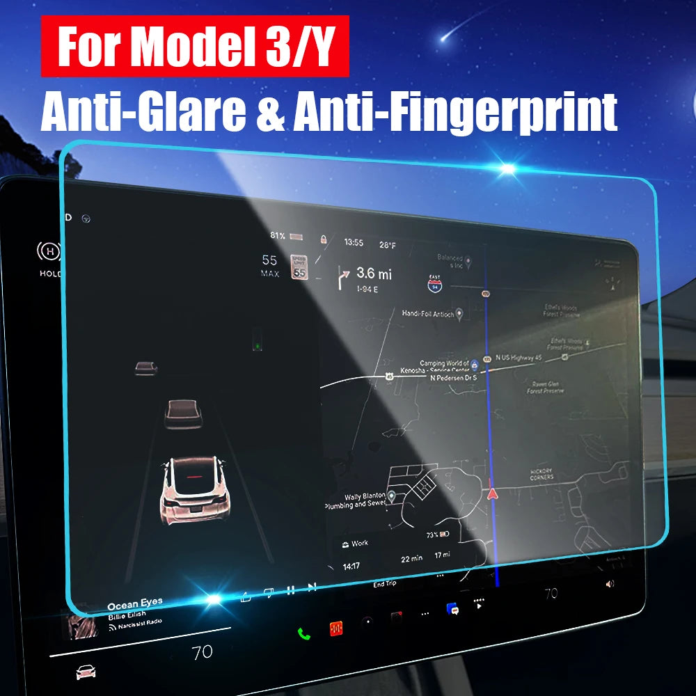 Center Control Matte HD Film Protection Anti Glare Anti-fingerprint Zpaxo