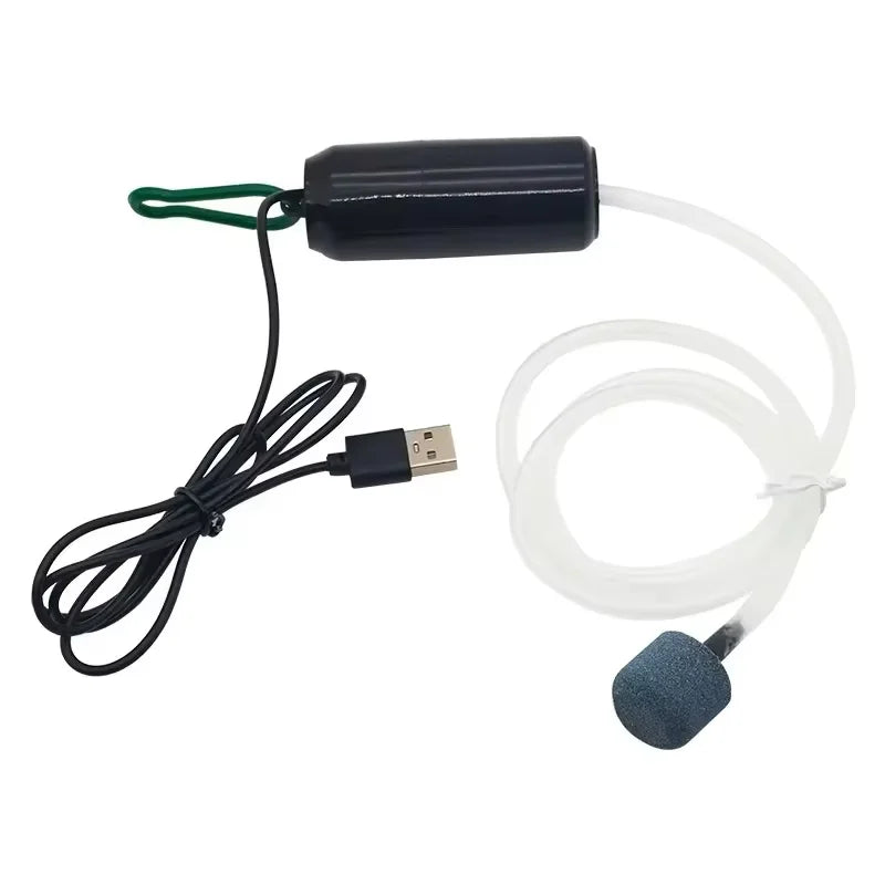 Aquarium Oxygen Air Pump Fish Tank USB Silent Compressor Aerator Zpaxo