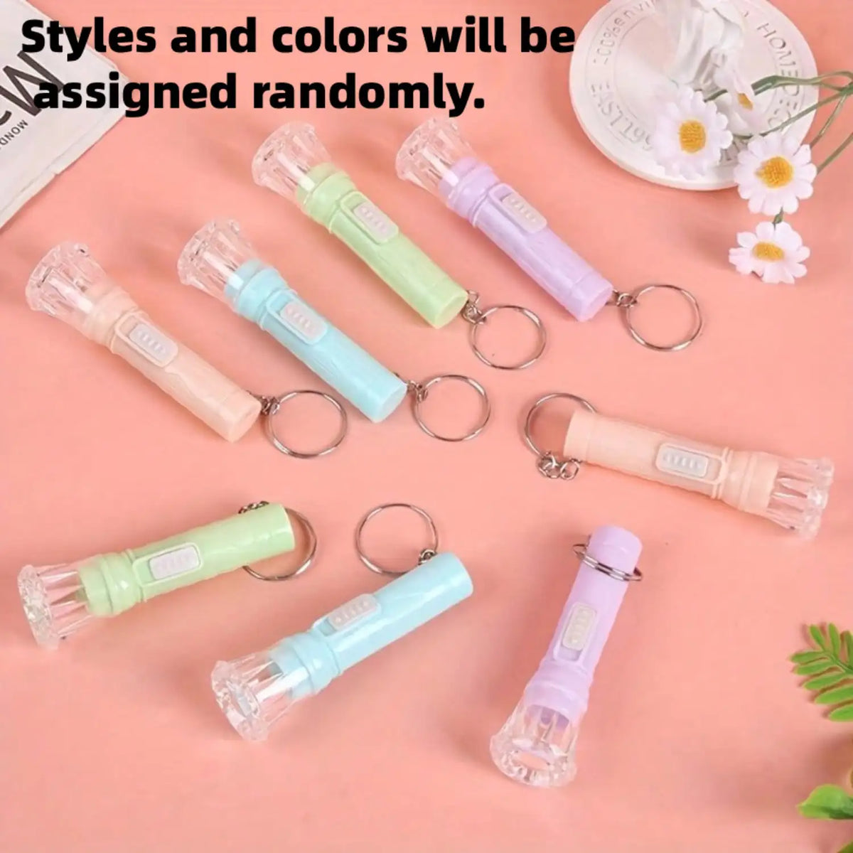 10 20 LED Flashlight Keychain Portable Plastic Key Ring Toy Will Be Zpaxo