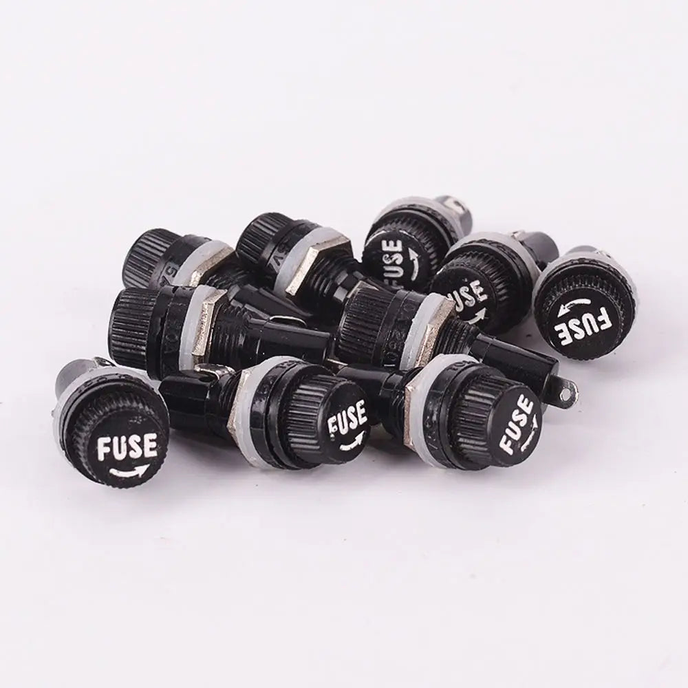 5 Glass Fuse Holders 5x20 Insurance Tube Socket Holder Panel Mount Zpaxo Default Title
