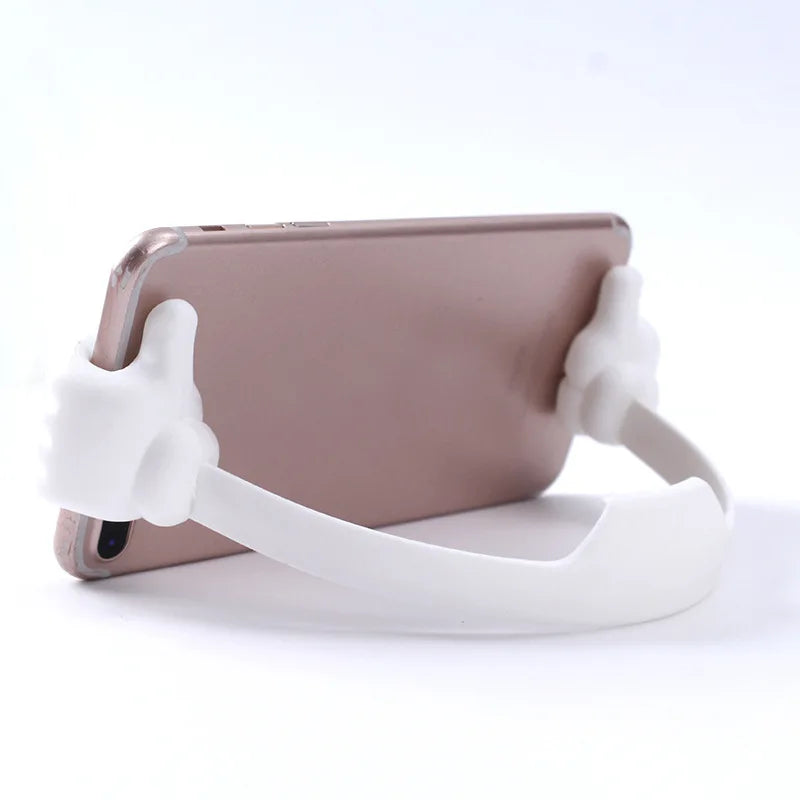 Portable Thumbs Up Mobile Phone Stand Lazy Holder Desk Tablet Bracket Zpaxo White