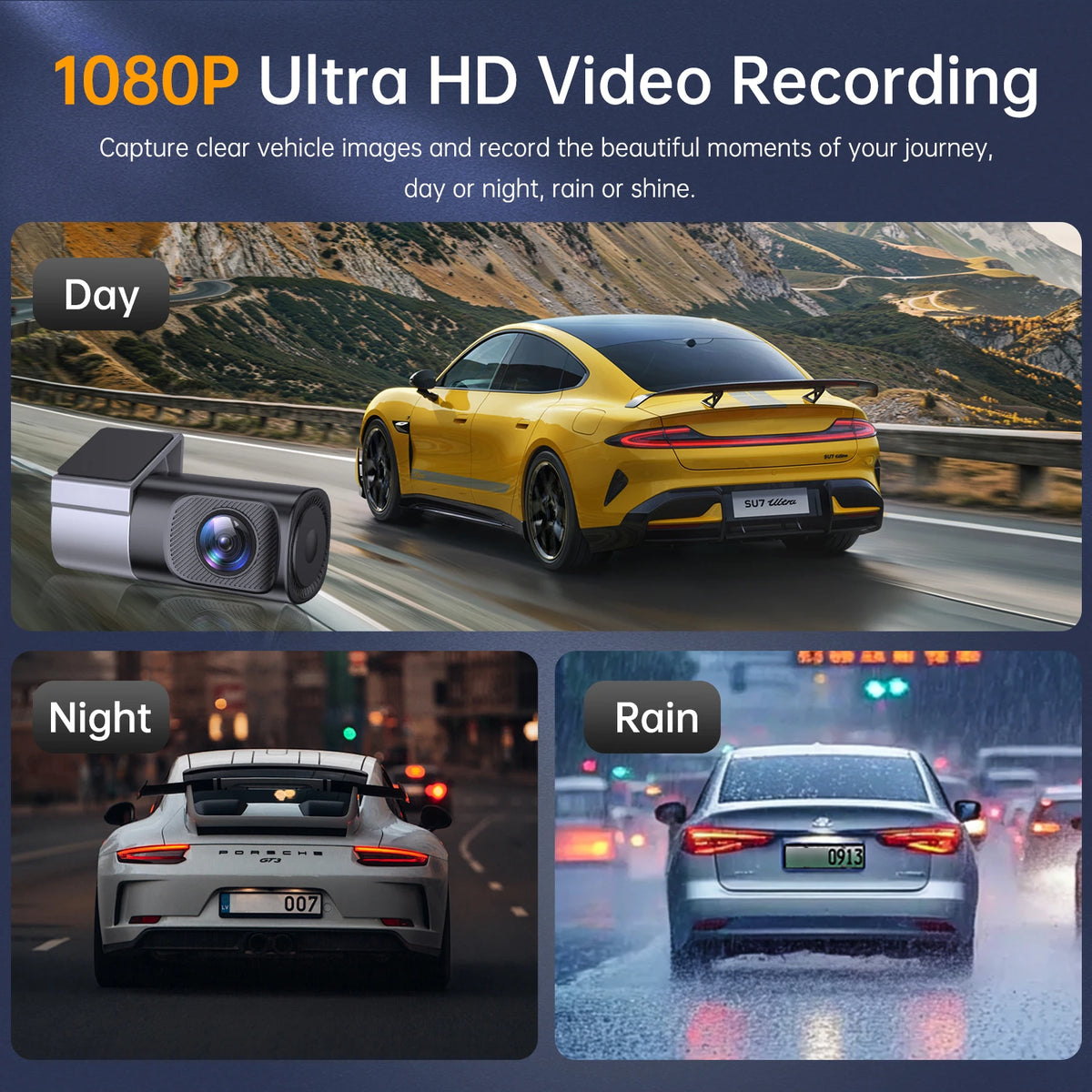 1080P Dash Camera Vehicle Recorder Wifi Dashcam Smart Car Video APP Zpaxo
