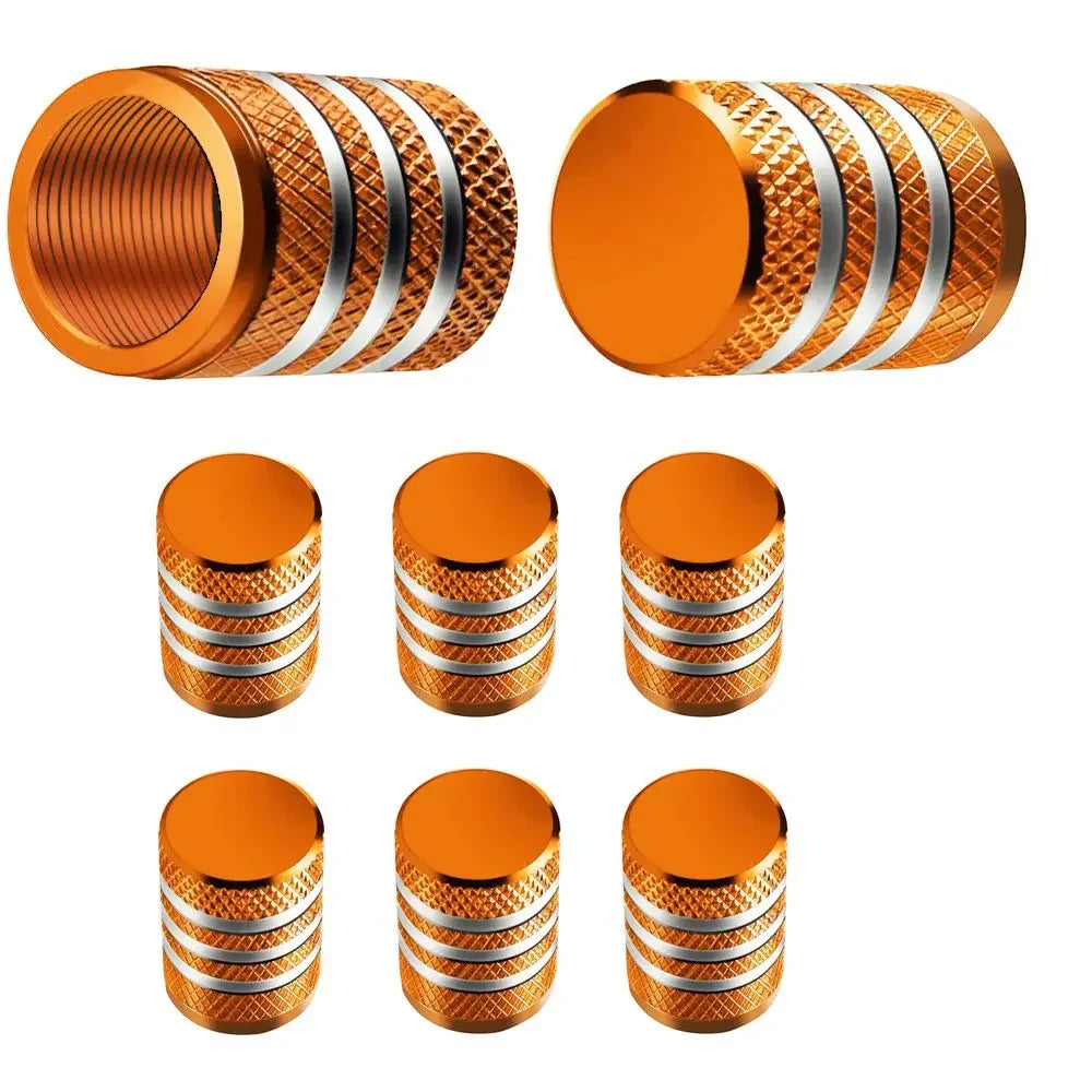 Dust Covers Stem Air Valve Caps Colorful Proof Theftproof Tire Nipple Zpaxo orange