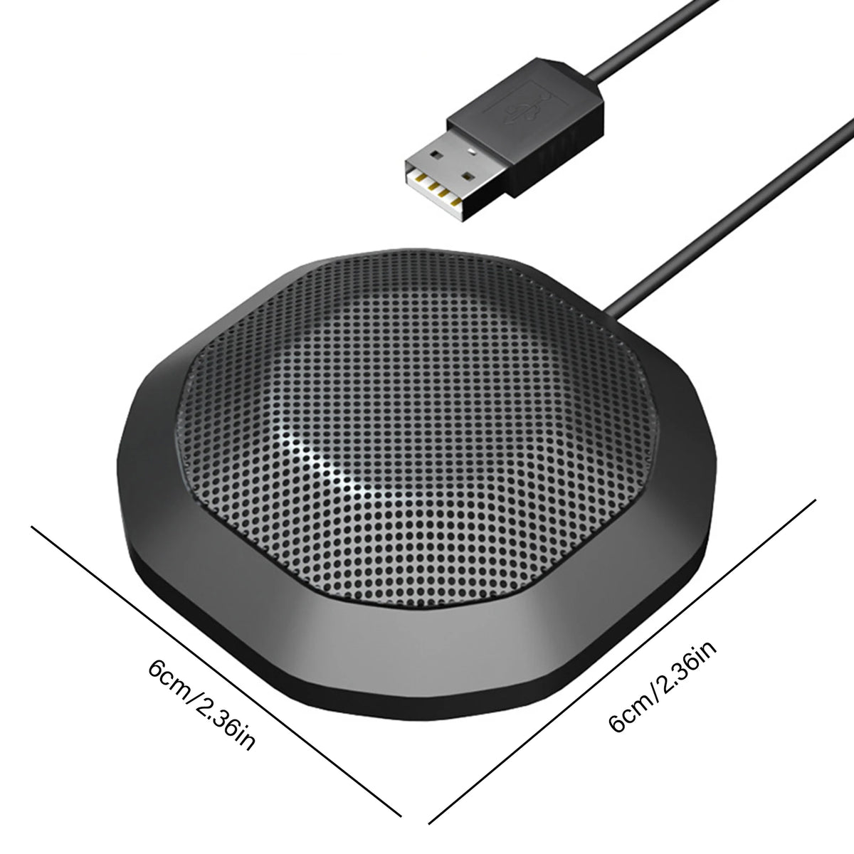 USB/3.5mm Plug Microphone Omnidirectional Condenser Computer PC Mic with Touch Mute Plug and Play Compatible with Windows MacOS Zpaxo