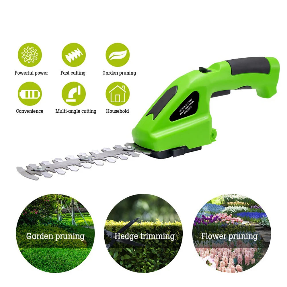 1 Cordless Electric Hedge Trimmer Rechargeable Grass Weeding Pruning Zpaxo