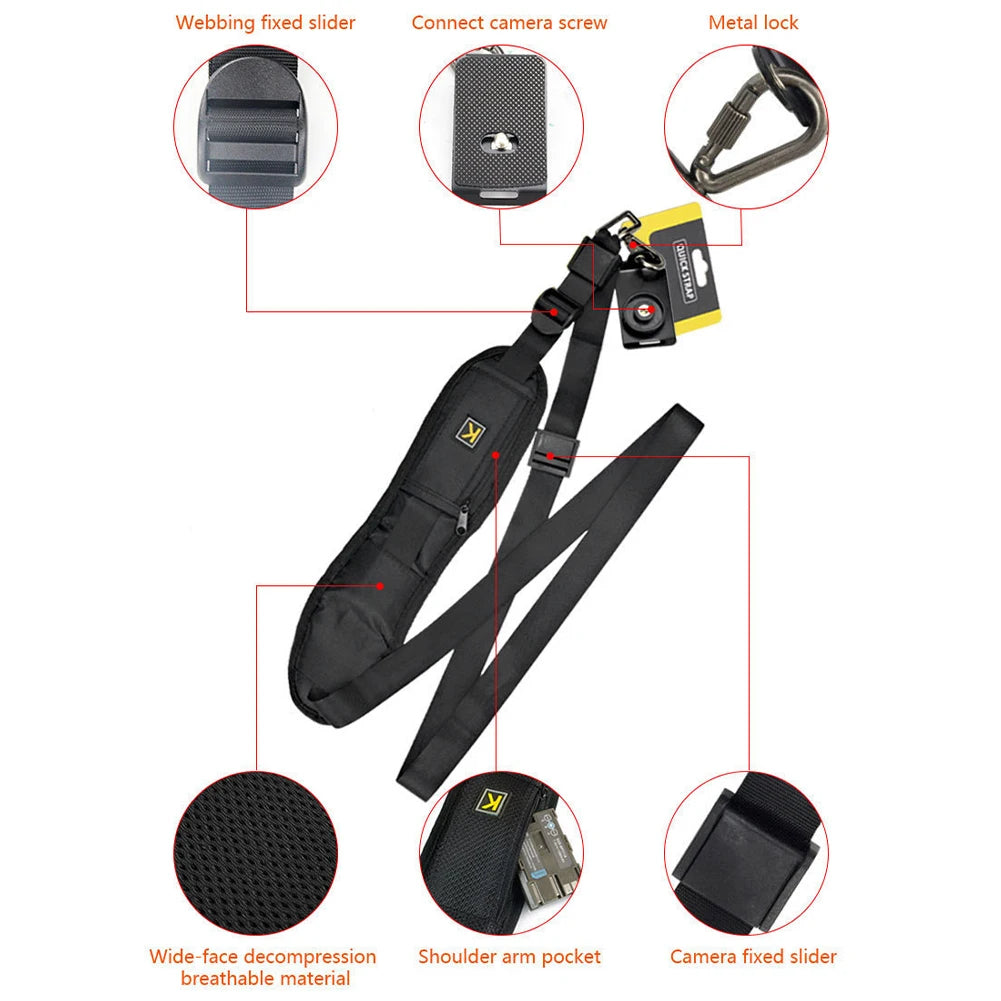 Camera Shoulder Strap Adjustable Portable SLR Quick Release Digital Zpaxo