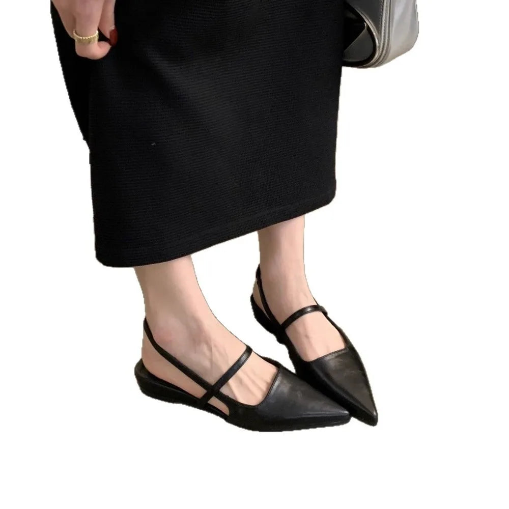 Women Sandals Shoes Pointed Toe 2025 Spring Fashion Shallow Footwear Zpaxo