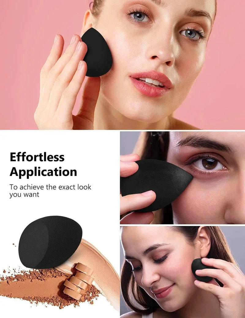 Makeup Applicator Soft Sponge Powder Blender Black Sponges Smooth Zpaxo