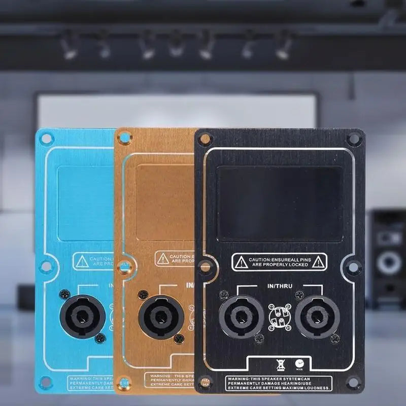 Reliable Speaker Rear Wiring Card Speaker Connector Plate for Stage Audios Equipment Featuring Double Port Panel Zpaxo