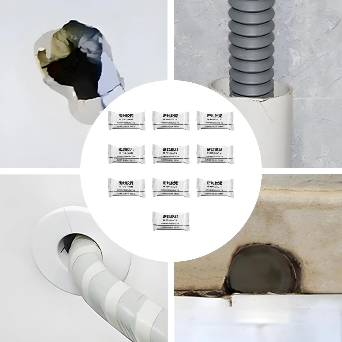 Waterproof Sealant Mastic Quick Mending Mud Duct Sealing Clay Sewer Zpaxo