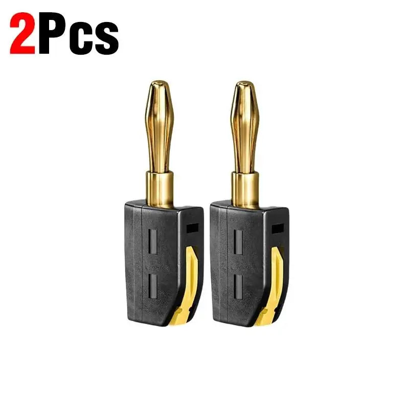 6Pcs 4mm Banana Plug High Current Self-Locking Quick Connect Gold-plated Banana Connector For 32A Electrical Test Power Testing Zpaxo 2pcs Black