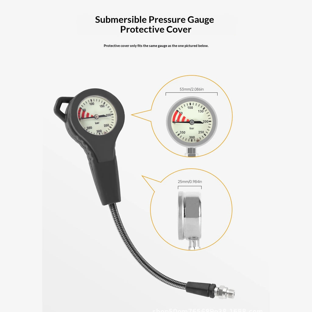 Scuba Pressures Gauge Boot Protector Anti-scratch Scubas Press Case Zpaxo