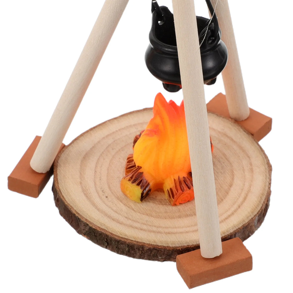 Miniature Campfire Realistic Mini Fire Pit Hanging Pot Versatile Zpaxo