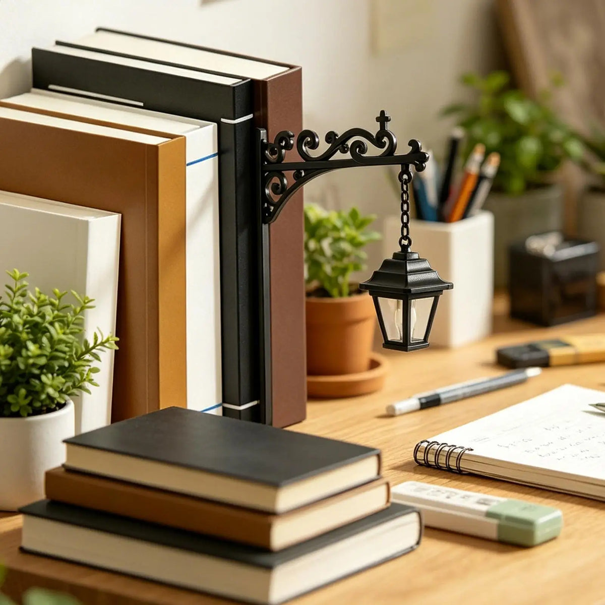 Library Lantern Bookshelf Lighting Decorative Reading Corner Lamp Zpaxo