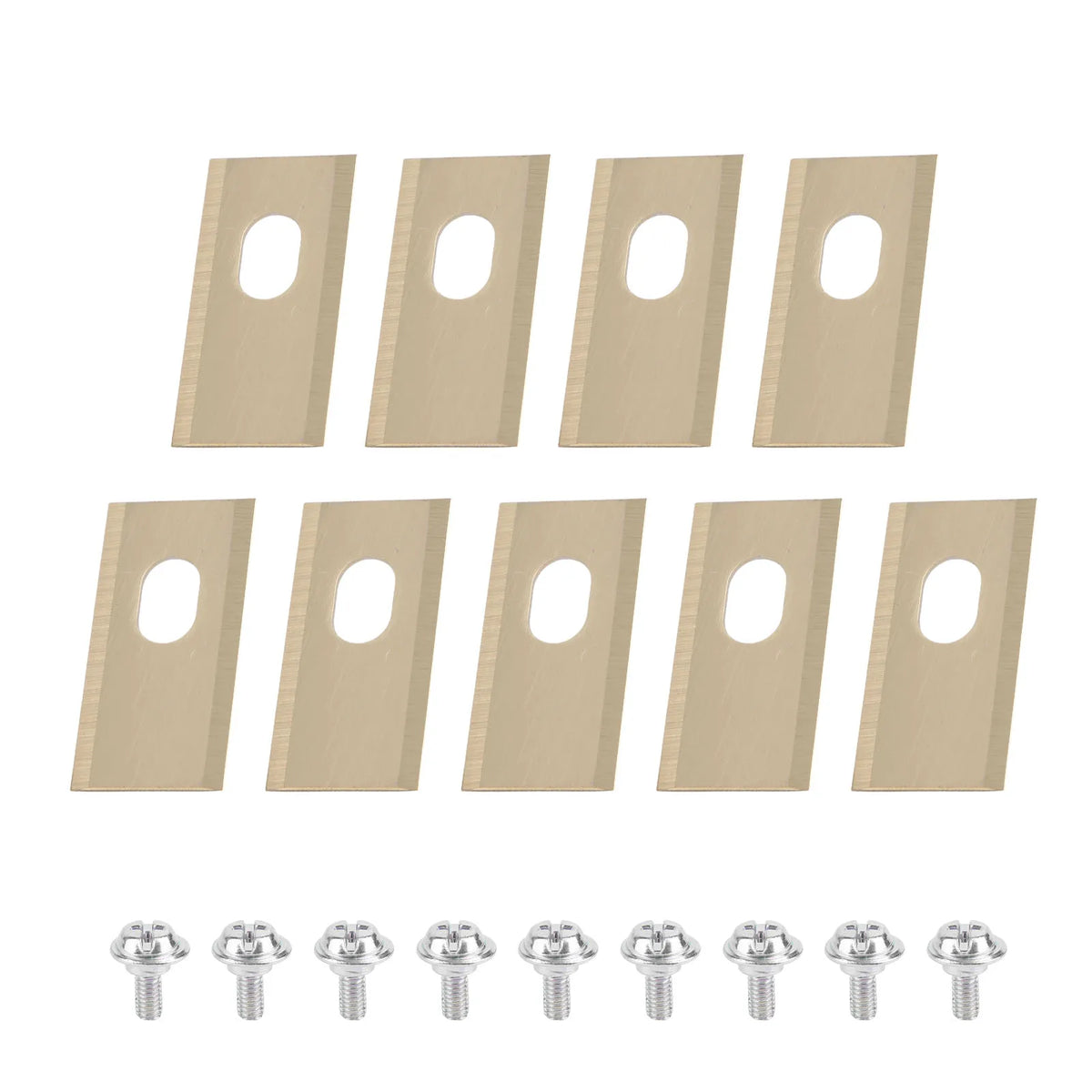 Lawn Mower Cutting Blade Stainless Steel Cutter Single Hole Dreame Zpaxo 9PCS Gold