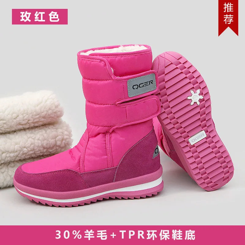 Women Snow Boots Space Deer Waterproof Dropshipping Fur Casual Ladies Zpaxo