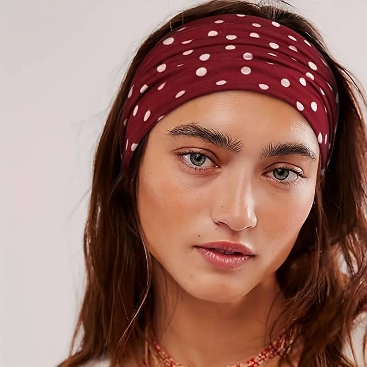 Y2K Retro Boho Breeze Wind Dot Stretch Women's Hairbands Korean Ins Zpaxo