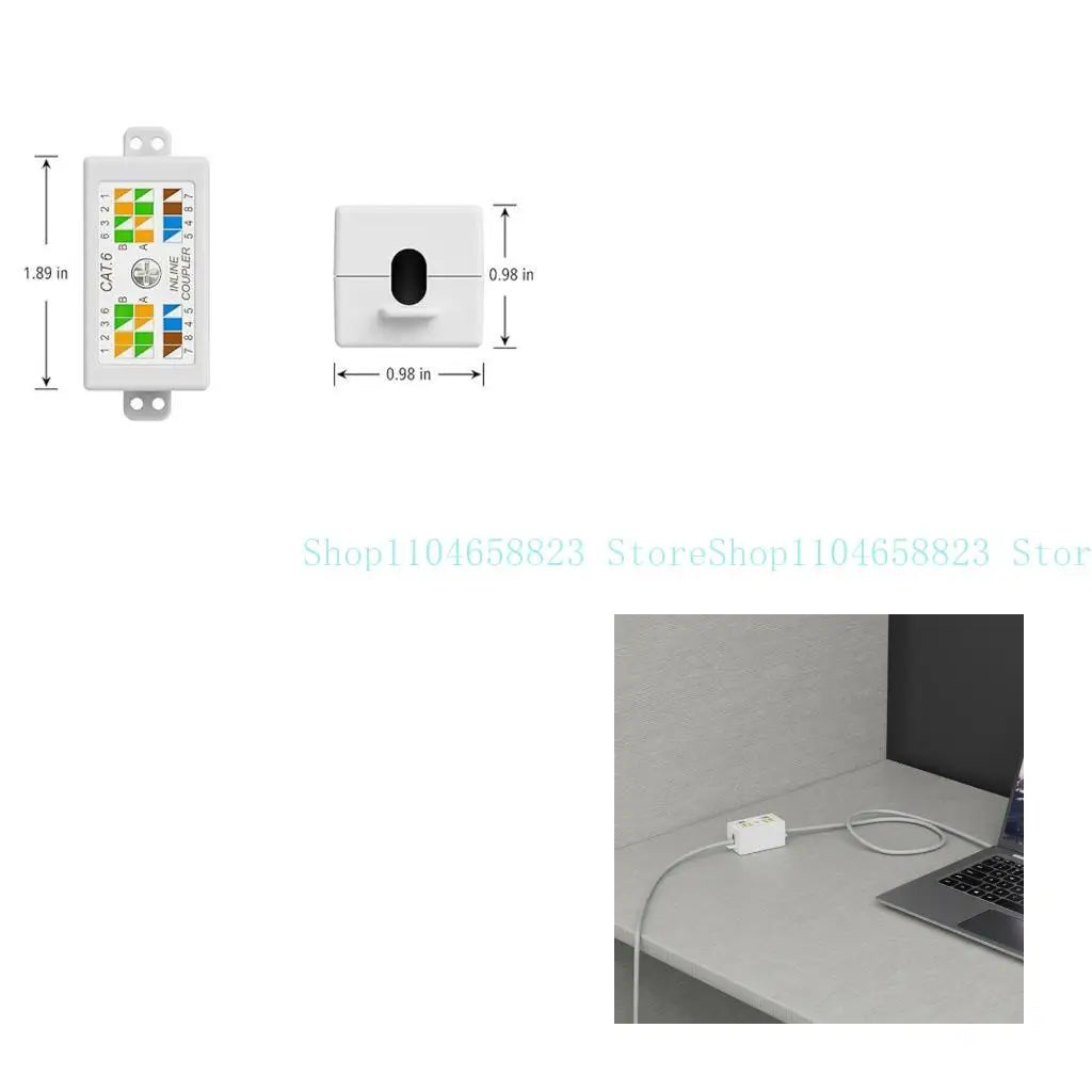 Cat6 Junction Box RJ45 Splices Connectors Unshielded Down Type Coupler for Cat6 Ethernet Cable Accessories Zpaxo
