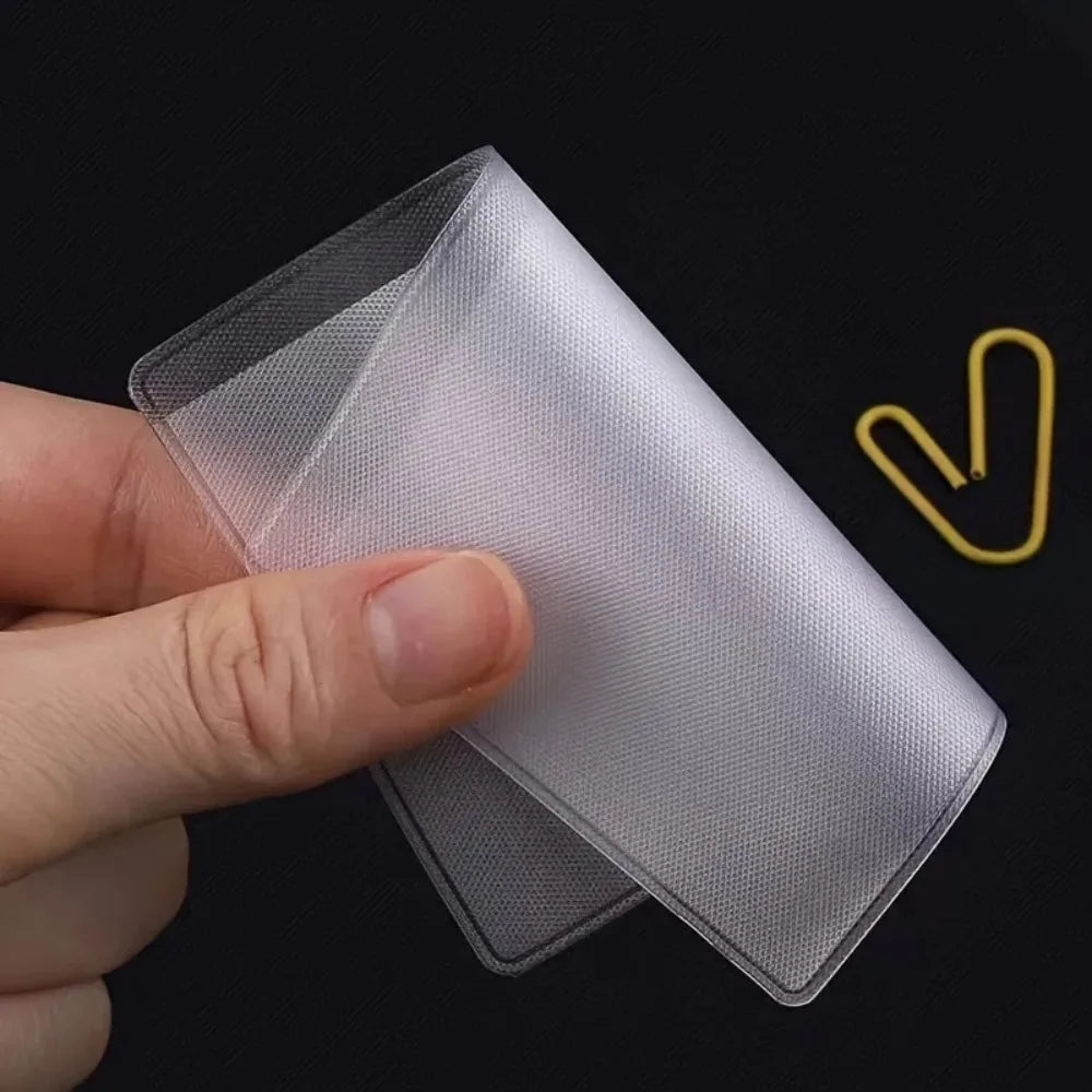 PVC Waterproof Transparent Card Holder Plastic Id Holders Case Zpaxo