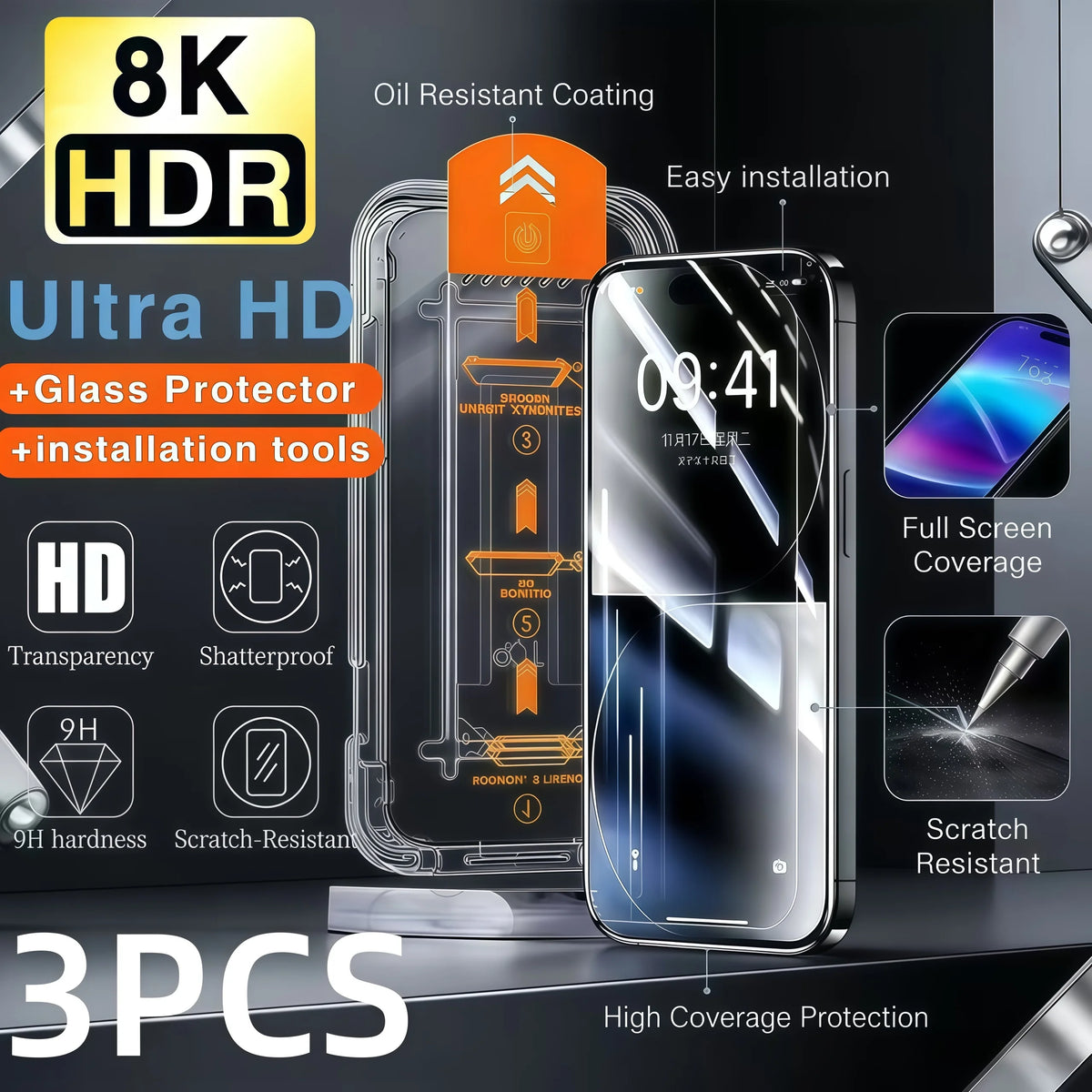 Oleophobic Coating Dust Easy Installation Screen Protector IPhone 17 Zpaxo FCGQ For iPhone 7 8 3PCS