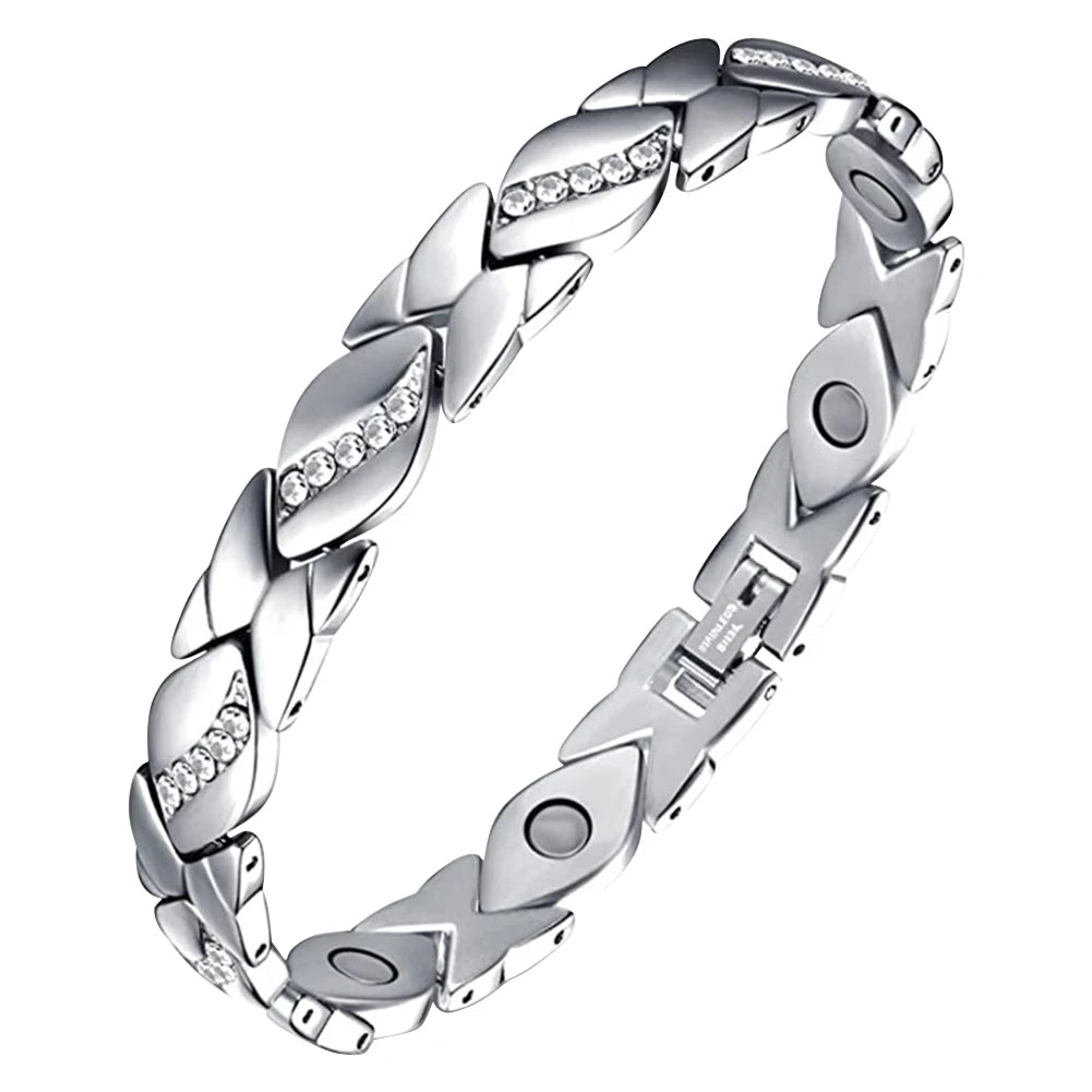 Ultra Magnetic Bracelets 3500 Gauss Magnets Bracelet Pure Copper Zpaxo Silver