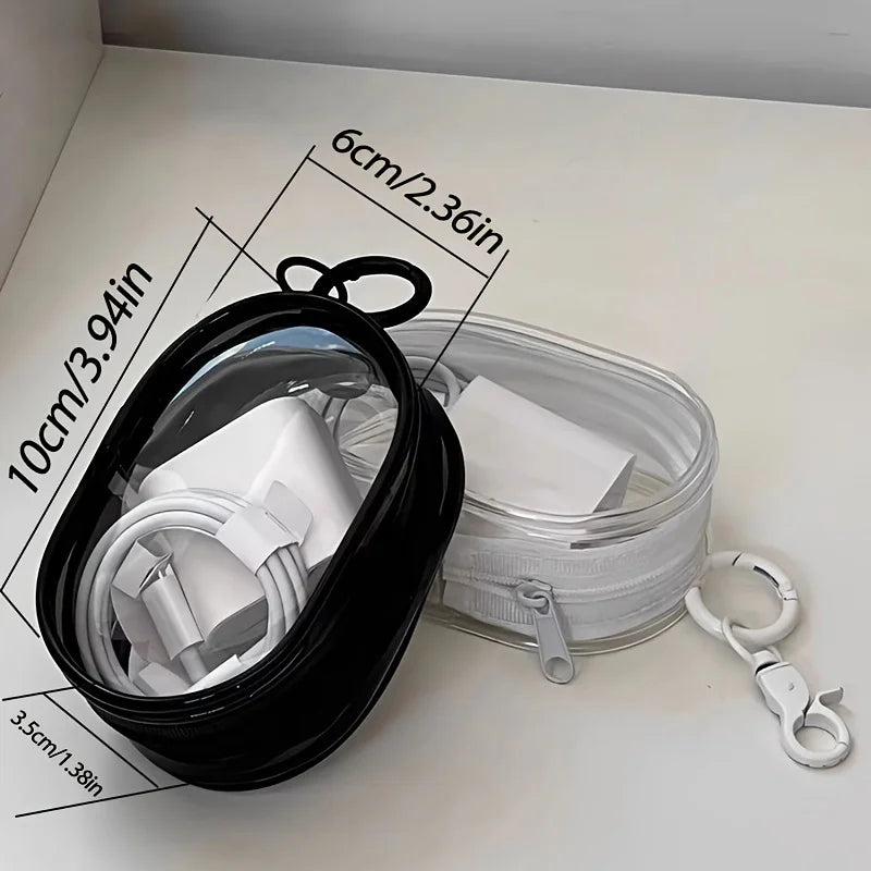 Portable Clear Cable Organizer Storage Box Charger Earbuds Data Zpaxo