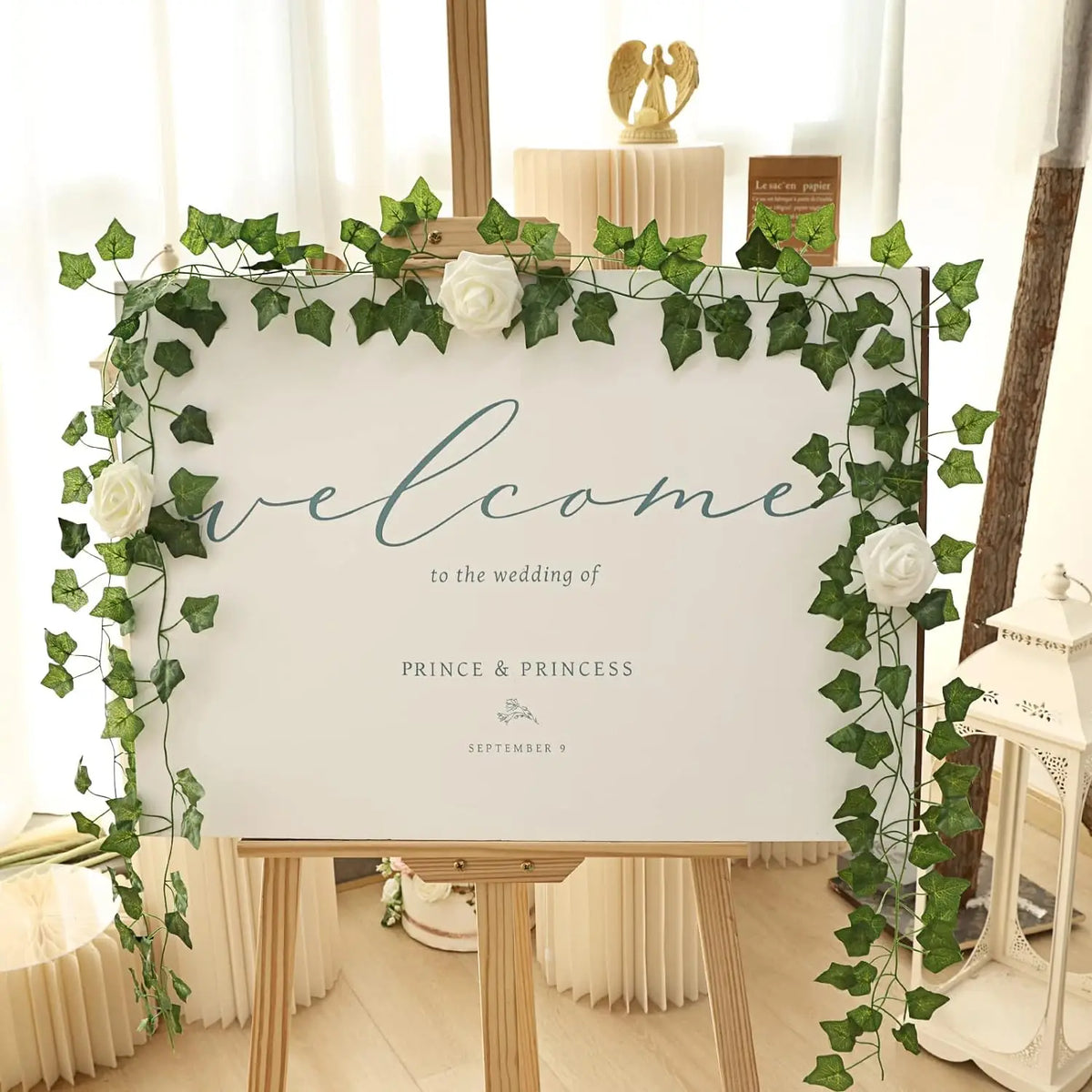 20 2M Fake Ivy Vine Artificial Plant Green Leaves Garland Creeper Zpaxo