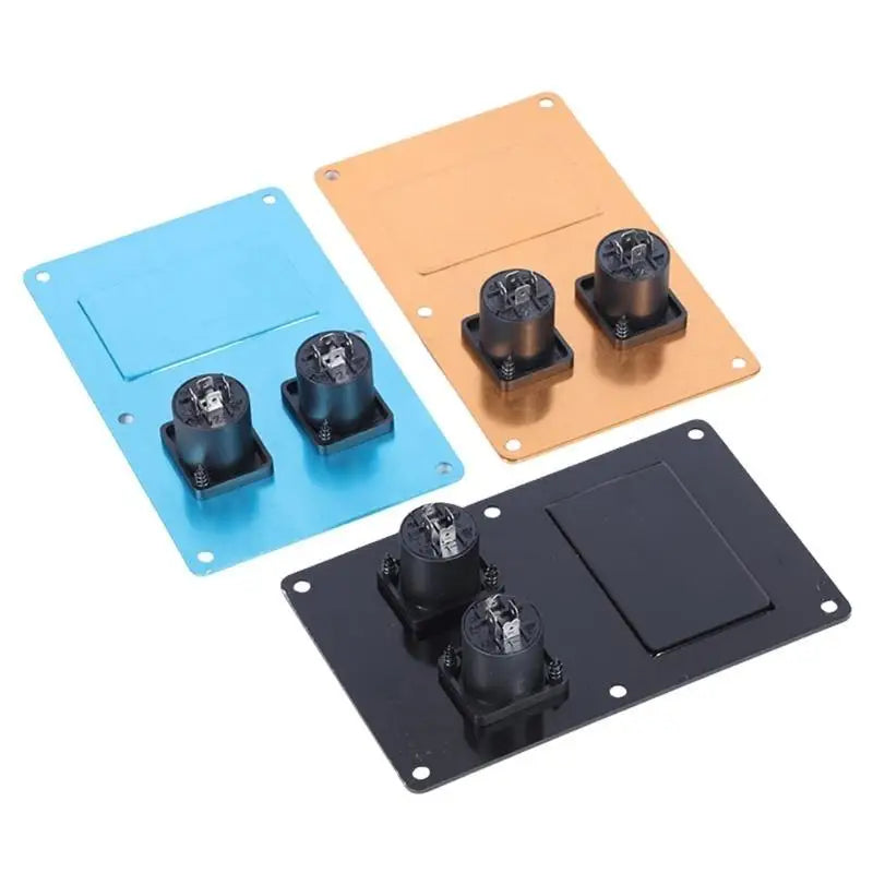 Reliable Speaker Rear Wiring Card Speaker Connector Plate for Stage Audios Equipment Featuring Double Port Panel Zpaxo