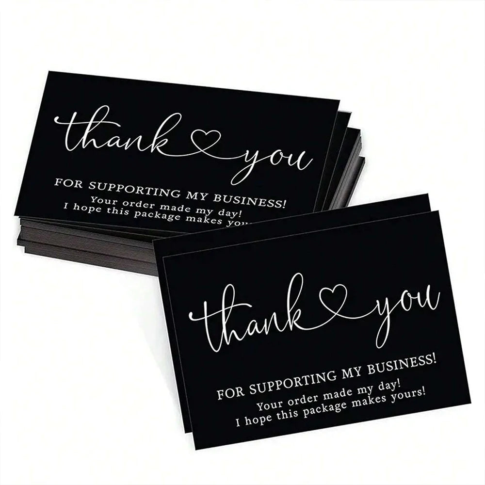 50Pcs Thank You For Supporting My Business Cards Cake Decoration Labels Customer Appreciation Gift Card Shop Online Retailers Zpaxo J2502003 50Pcs