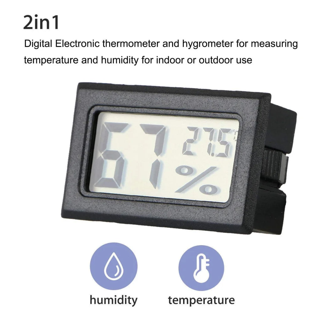 LCD Digital Thermometer Hygrometer Probe Fridge Freezer Thermograph Zpaxo