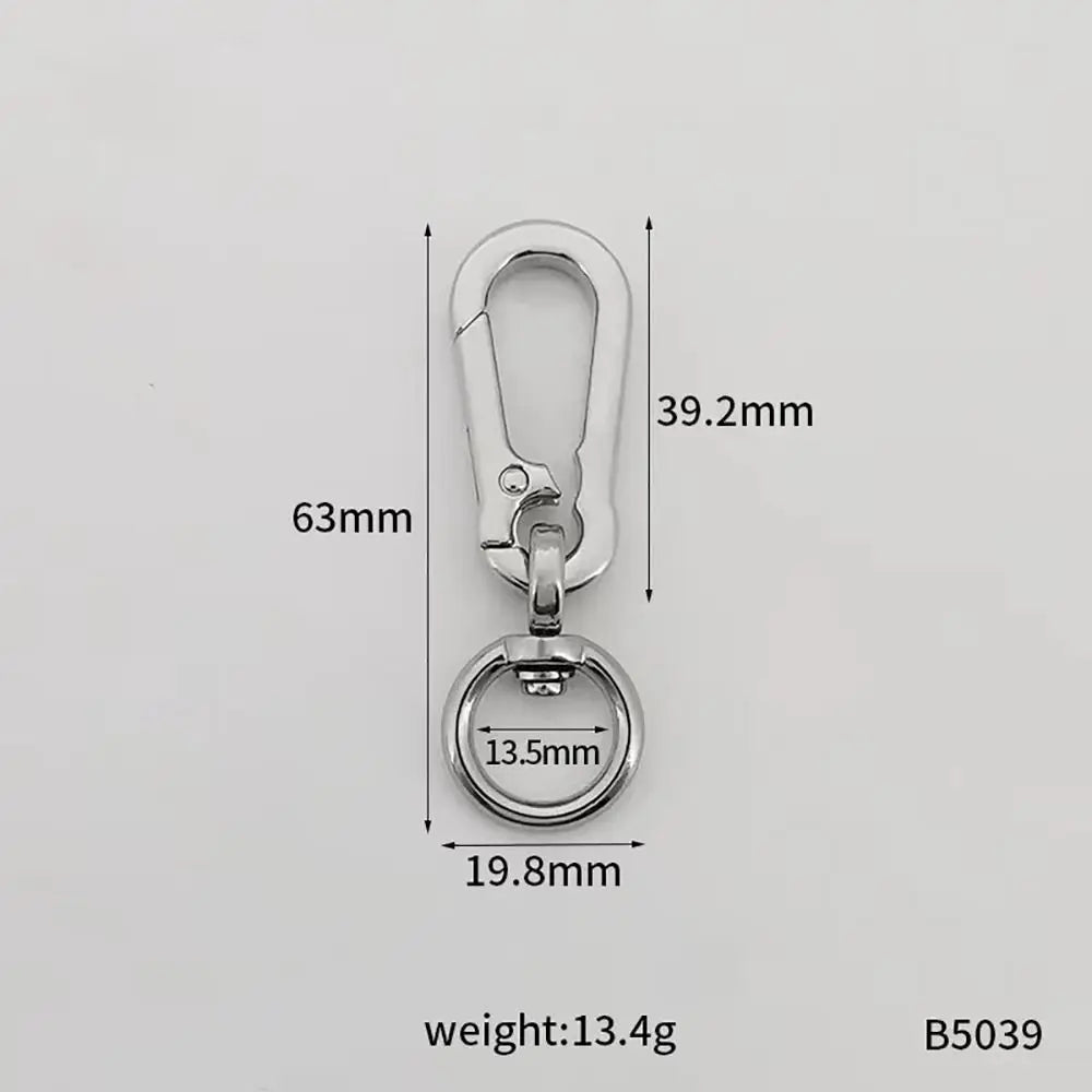 Stainless Steel Gourd Buckle Keychain Anti-Lost Metallochrome Metal Gourd Buckle Keyring Classic Fashion Gourd Buckle Carabiner Zpaxo silver