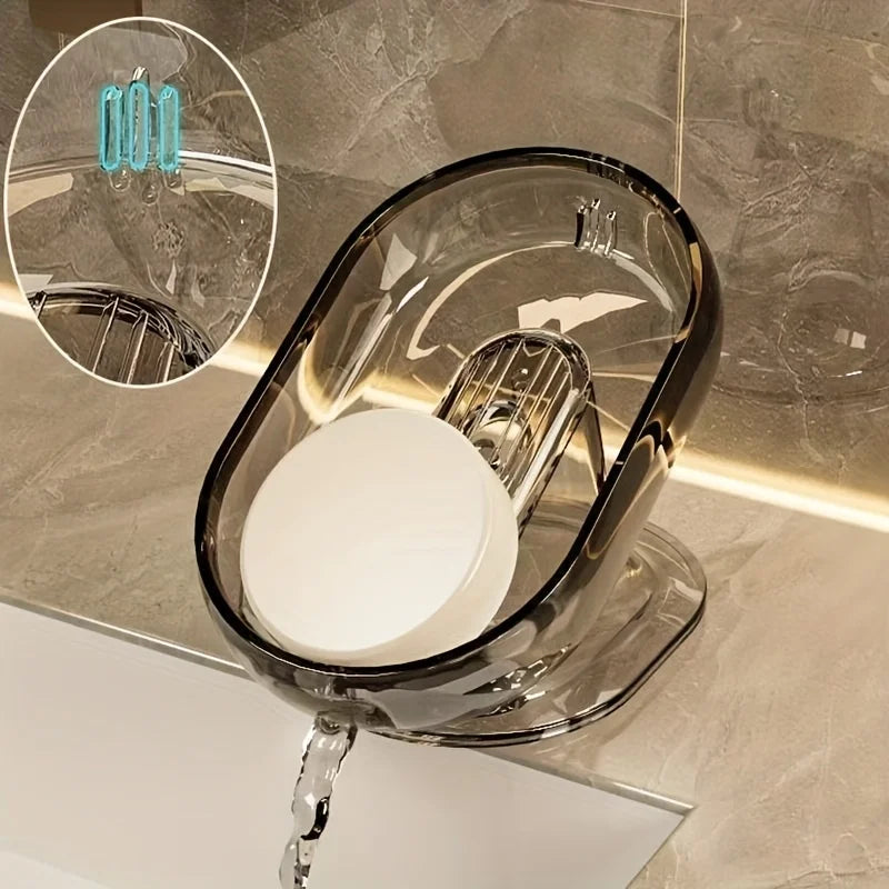 Fashionable Lightweight Soap Dish Durable Plastic Oval Shape Suitable Zpaxo