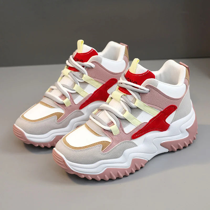 Sneakers Women 2023 Autumn Slip Breathable Mesh Casual Shoes Woman Zpaxo Pink 37(Foot 23.5cm) CN