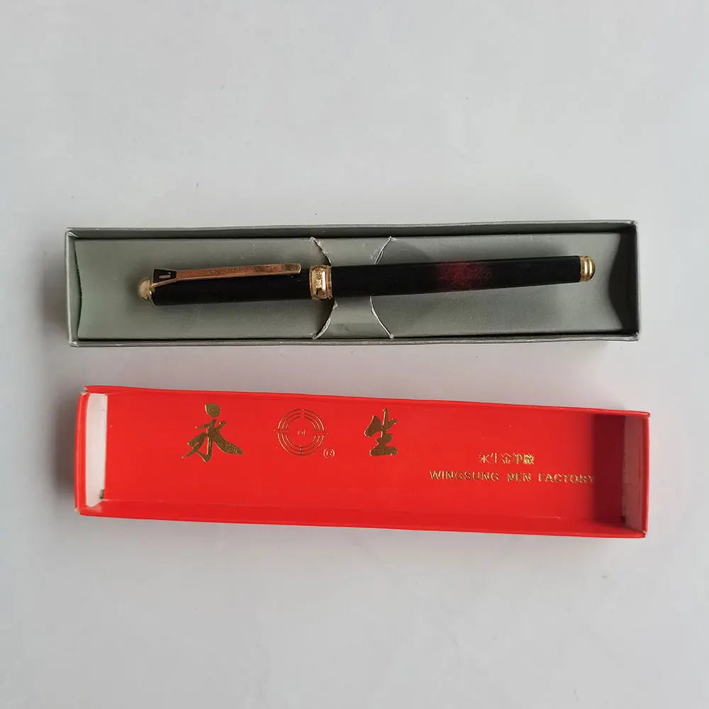LUCKY Yong Sheng 528 Fountain Pen Fine Nib, Iridium Metal Bar, Good Writing Practice, Old Vintage, New Zpaxo 528hong F