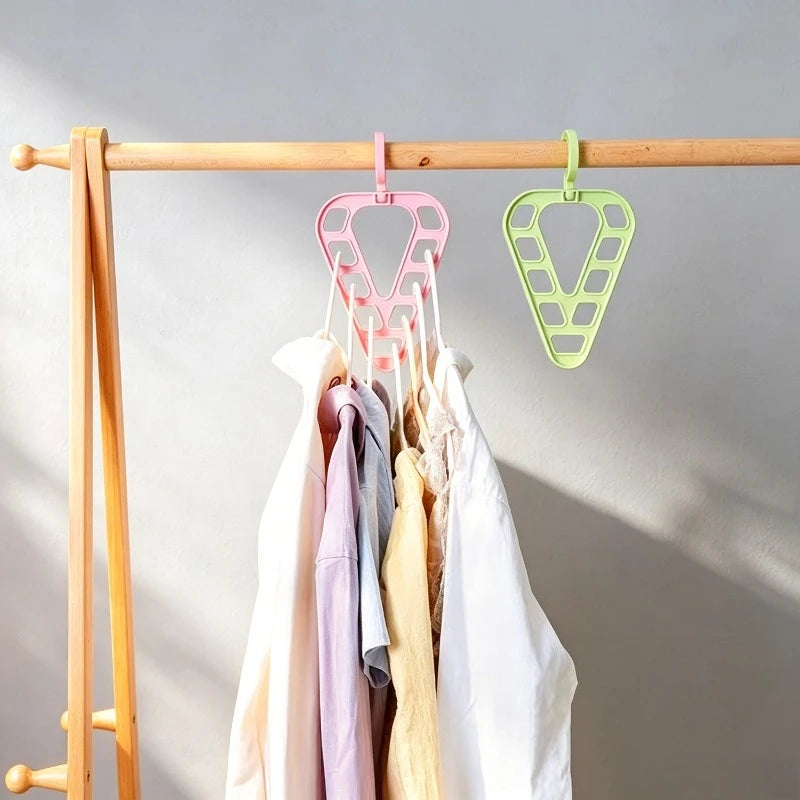 Folding Rotatable Hanger Magic Hook Non-slip Triangle Space Saving Zpaxo