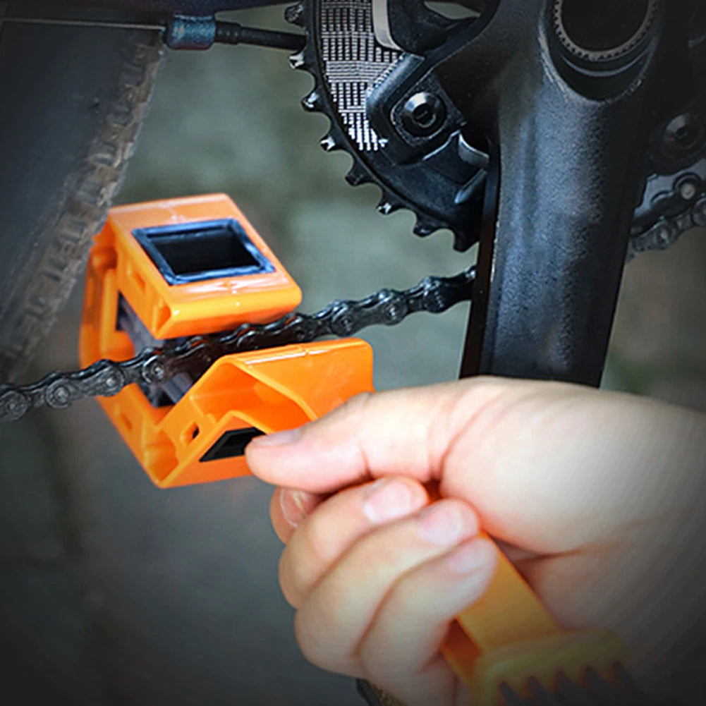 Bicycle Chain Clean Brush Double Head Motorcycle Cleaning Zpaxo